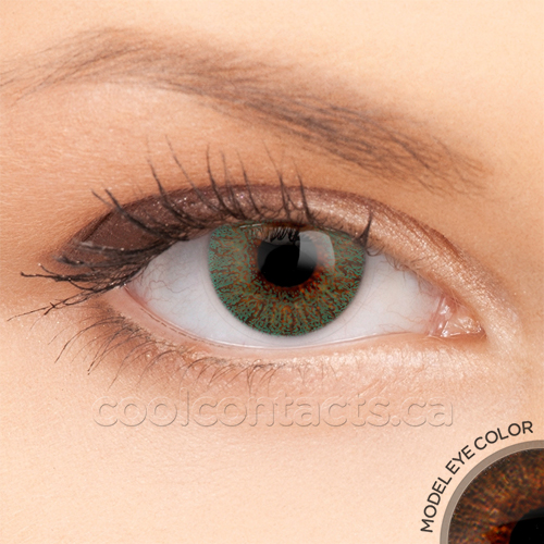 1 Tone Jade Green Contact Lenses Brown Eyes